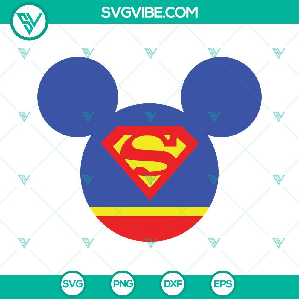 superman mouse ears svg png dxf eps cut files 6 mockup