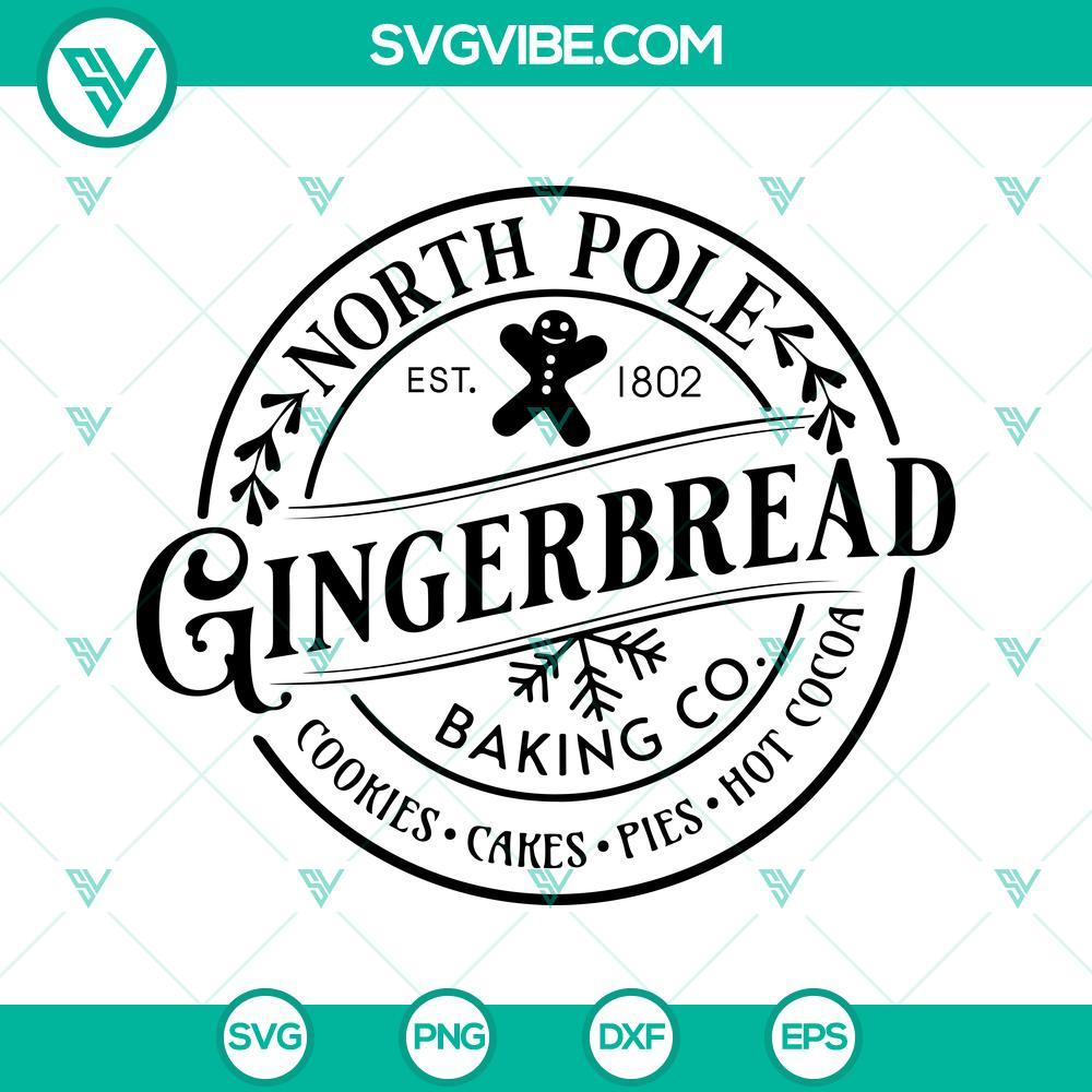 north pole gingerbread baking co svg gingerbread christmas svg baking christmas signs svg 2 mockup