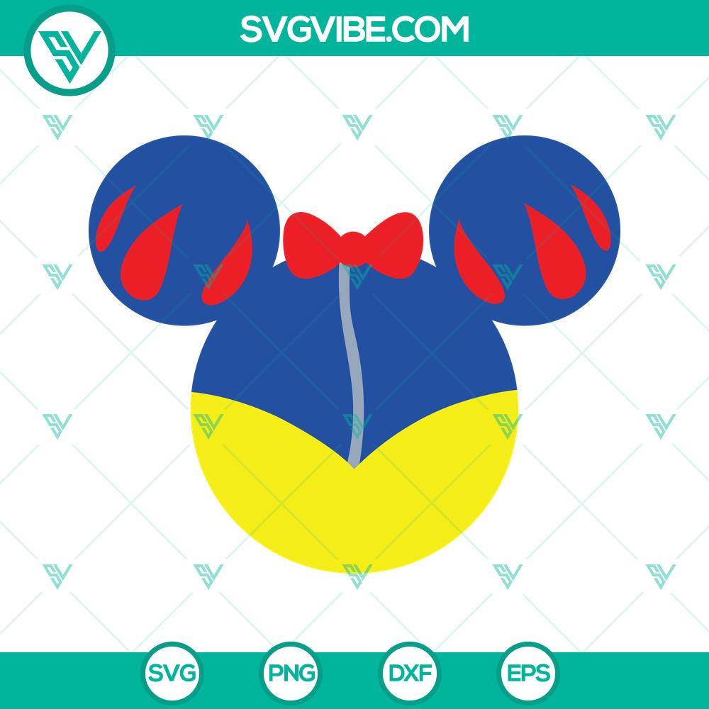 princess snow white svg disney princess mouse ears svg png dxf eps cut files 6 mockup