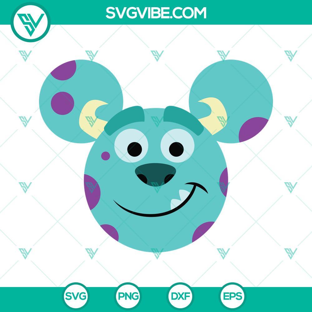 james p sullivan svg sulley monsters inc mouse ears svg png dxf eps cut files 6 mockup