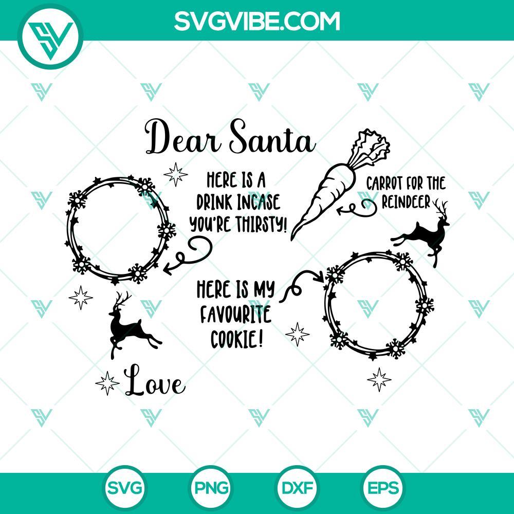 dear santa cookie tray svg dear santa tray svg milk and cookies reindeer svg 9 mockup