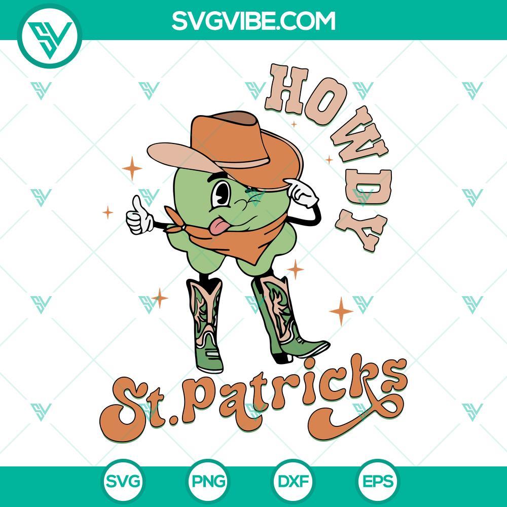 howdy st patricks svg st patricks cowboy svg western happy st patricks day svg 3 mockup