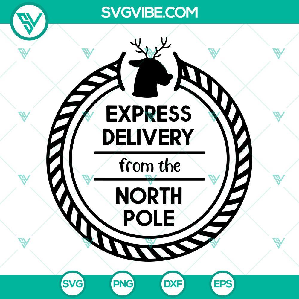 express delivery from the north pole svg png dxf eps cut files for cricut silhouette 6 mockup