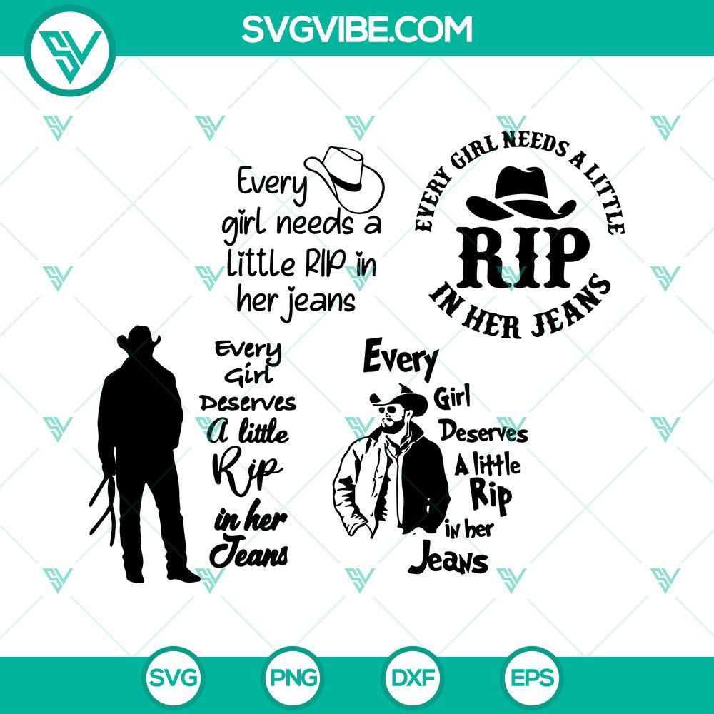 every girl needs a little rip in her jeans svg bundle yellowstone svg rip wheeler svg 1 mockup