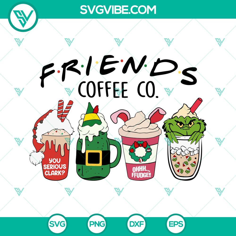 friends coffee co christmas svg friends christmas coffee svg christmas friends movie coffee svg png dxf eps cut files 2 mockup