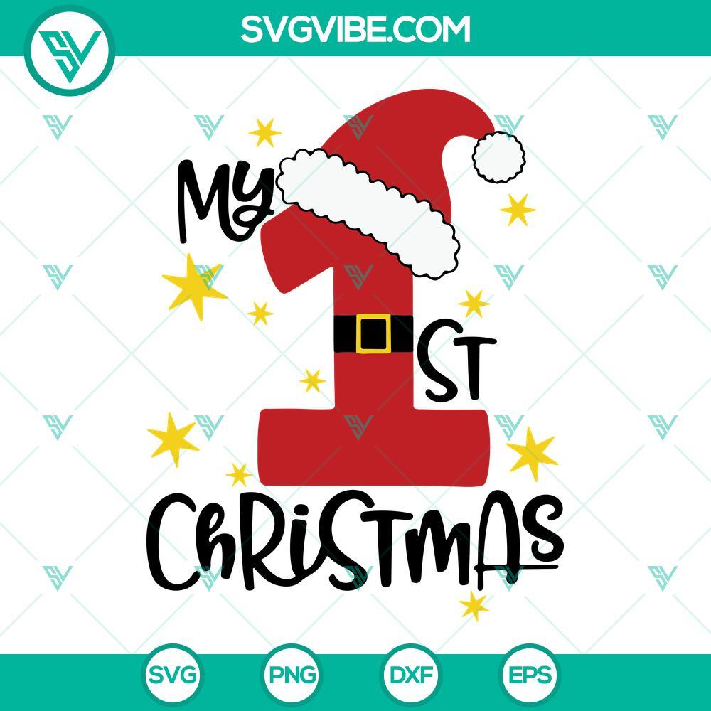 my 1st christmas svg png dxf eps cut files cricut silhouette 2 mockup