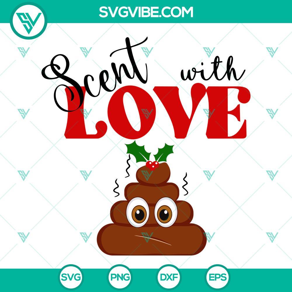 scent with love emoji poop christmas svg funny christmas toilet paper svg poop svg 4 mockup