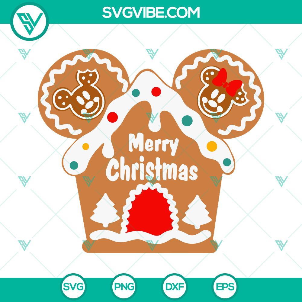 mouse ears gingerbread house svg disney gingerbread christmas svg png dxf eps cricut 2 mockup