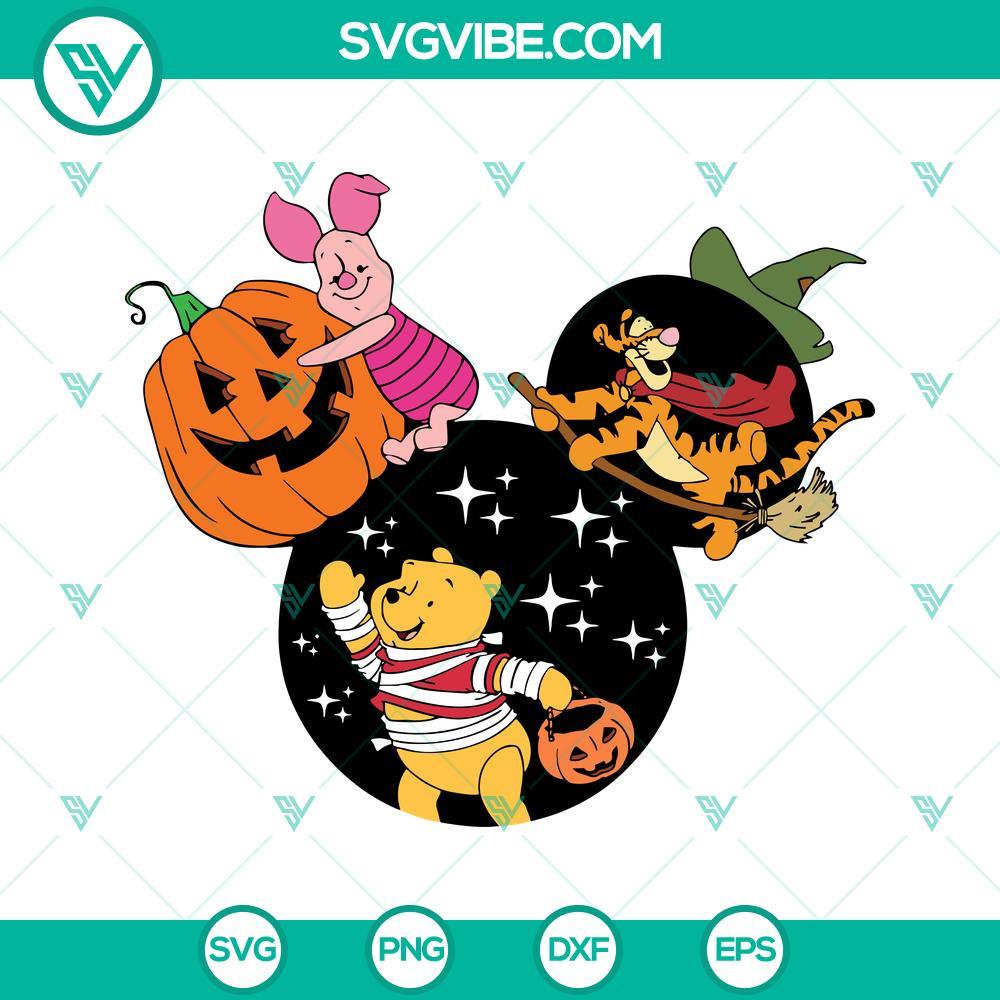 winnie the pooh halloween svg winnie the pooh characters mouse ear halloween svg halloween pooh bear pumpkin svg 1 mockup