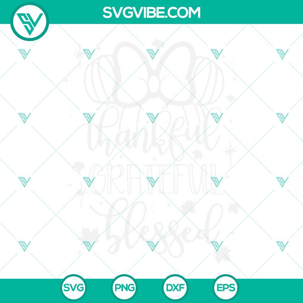 thankful grateful blessed svg minnie pumpkin thanksgiving svg minnie fall autumns leaves svg 8 mockup