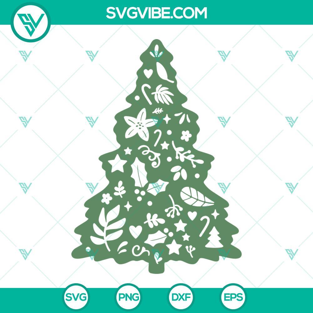 christmas tree svg png dxf eps cut files for cricut silhouette 5 mockup