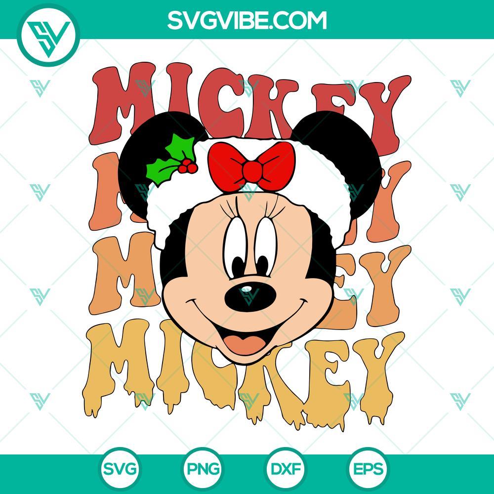 christmas mickey face santa hat svg disney mickey merry christmas svg png dxf eps 7 mockup