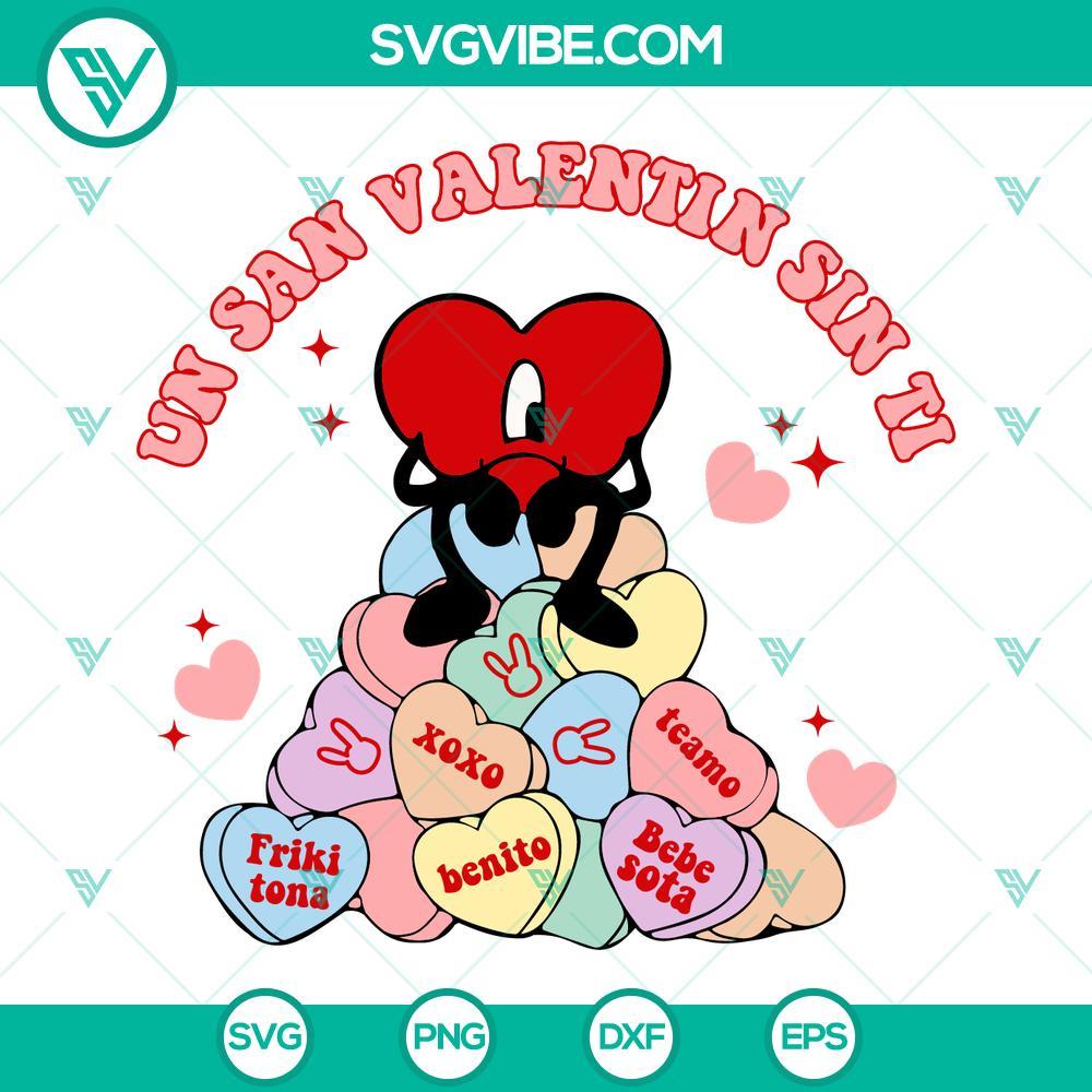 un san valentin sin ti svg bad bunny valentines svg benito is my valentine svg valentine s day bad bunny svg 7 mockup