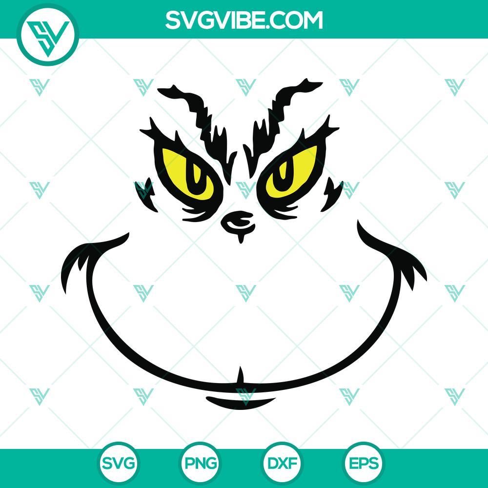 grinch face svg grinch svg png dxf eps files 2 mockup