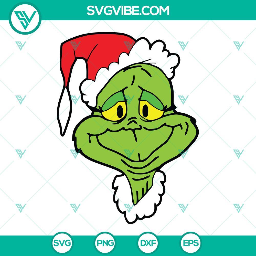 grinch face santa hat svg png dxf eps vector clipart 9 mockup