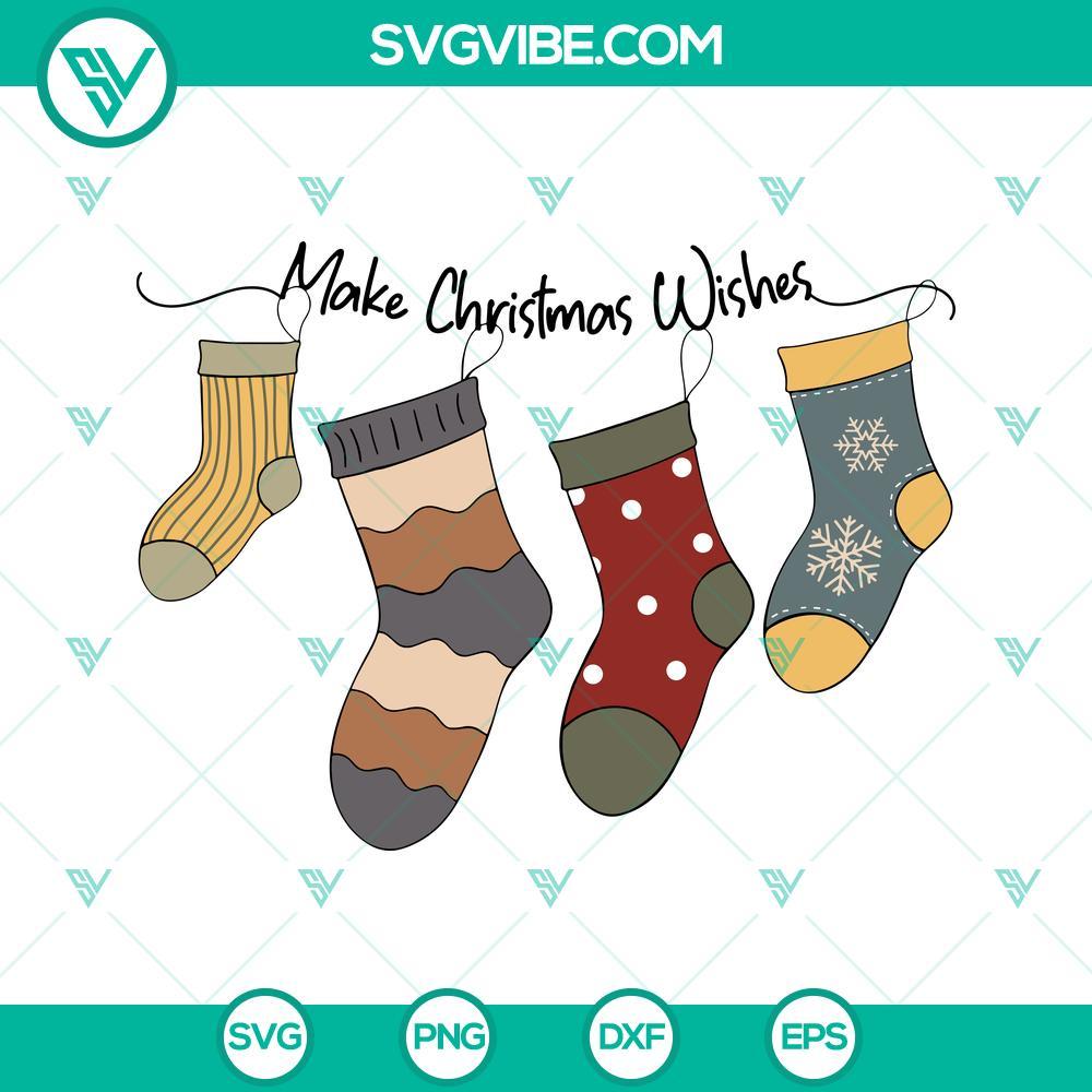 make christmas wishes svg christmas socks svg merry christmas svg 3 mockup