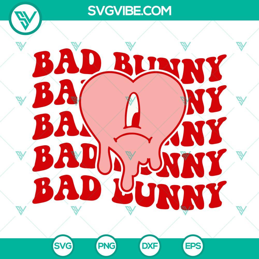 bad bunny dripping heart svg bad bunny valentine s day svg png dxf eps cricut silhouette 4 mockup