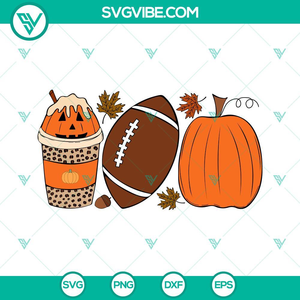 fall football svg fall coffee pumpkin spice svg fall latte svg png dxf eps cut files 3 mockup