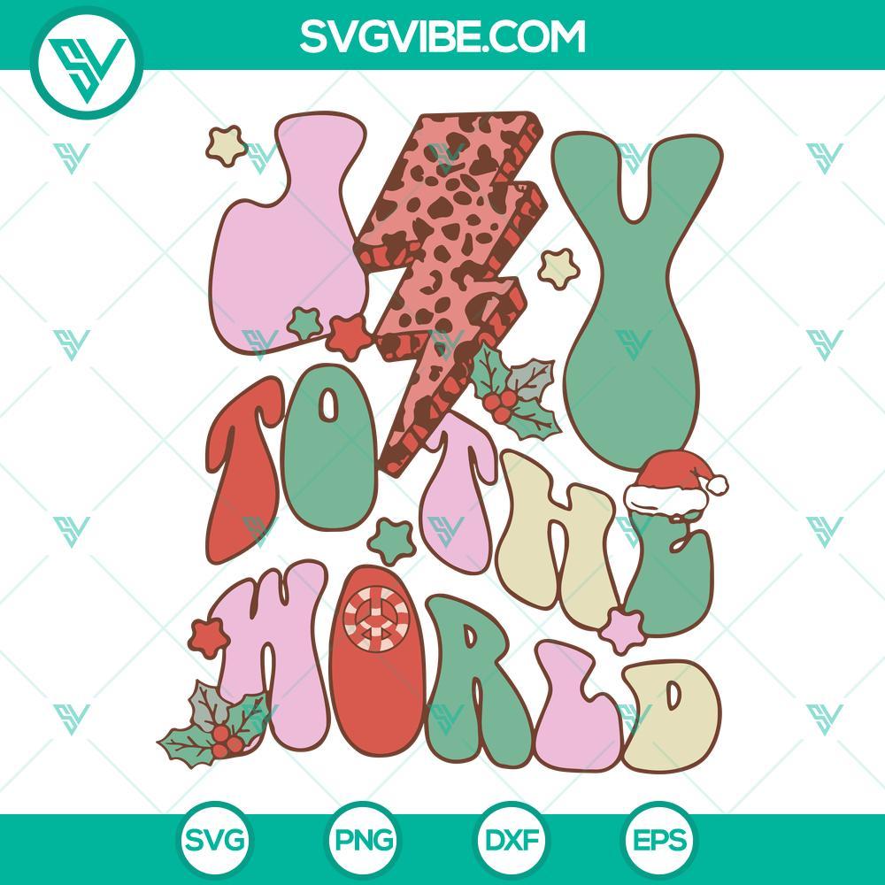 joy to the world leopard print lightning bolt svg joy to the world christmas svg png dxf eps cricut 6 mockup