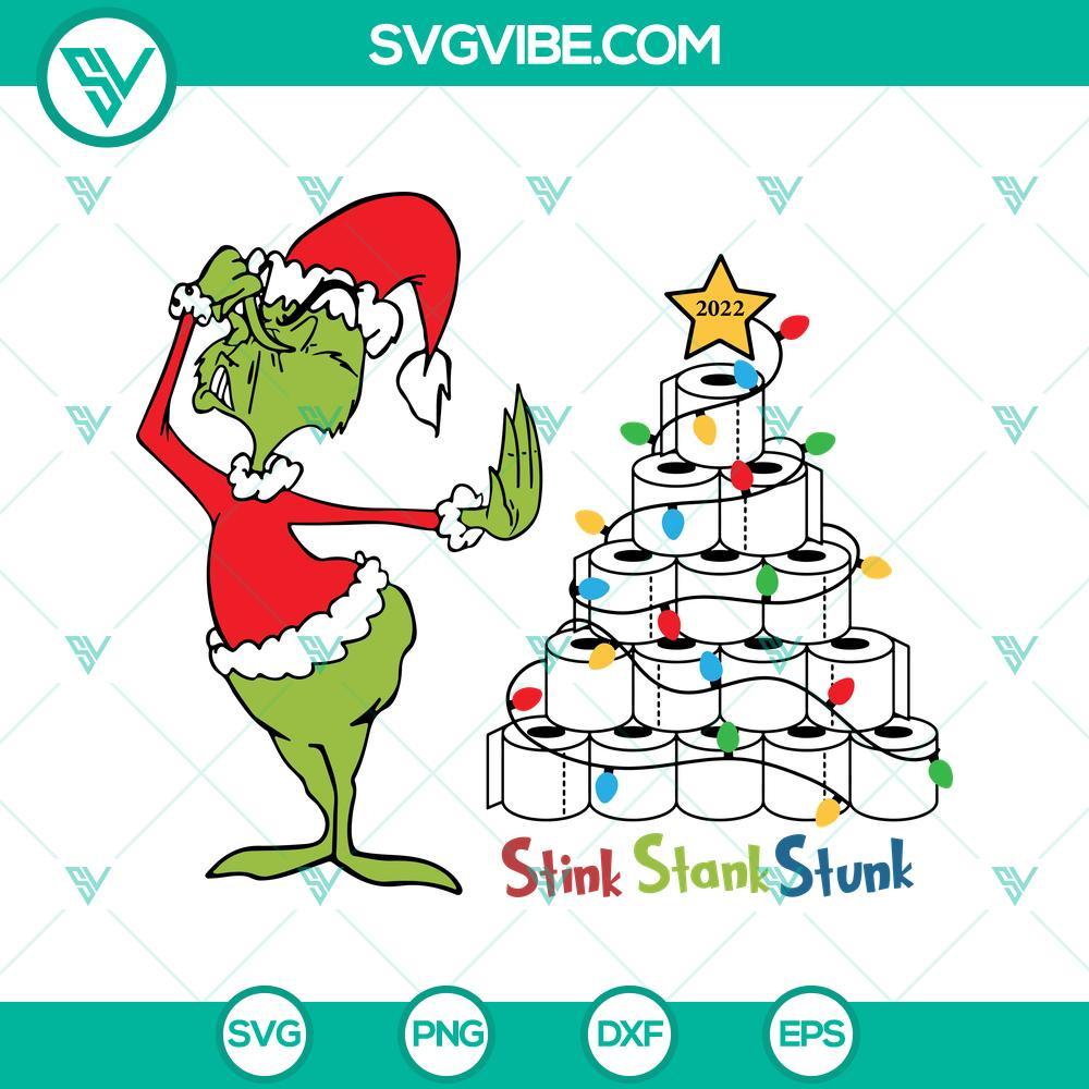 grinch toilet paper christmas tree svg 2022 stink stank stunk svg grinch toilet paper christmas 2022 svg png dxf eps files 6 mockup