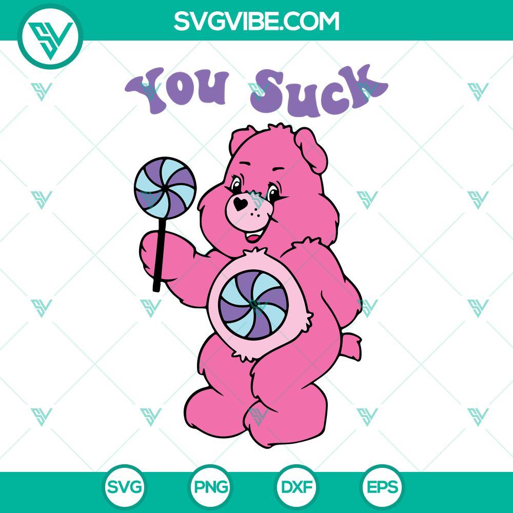 you suck care bear svg png dxf eps cricut silhouette vector clipart 2 mockup