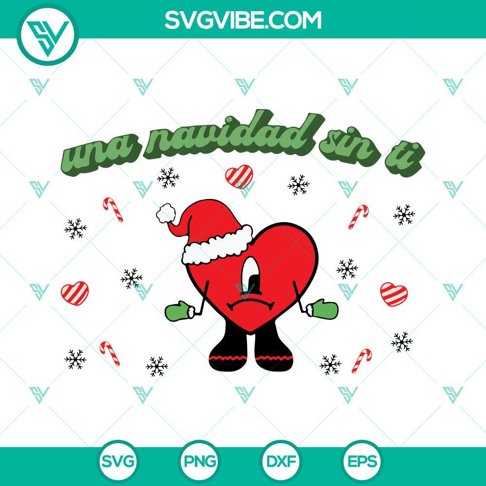 una navidad sin ti svg bad bunny christmas un verano sin ti svg candy cane bad bunny snowflakes vhristmas svg 9 mockup