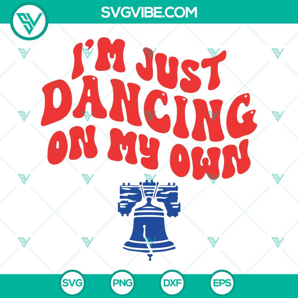 i m just dancing on my own svg philadelphia phillies baseball svg dancing on my own svg 4 mockup