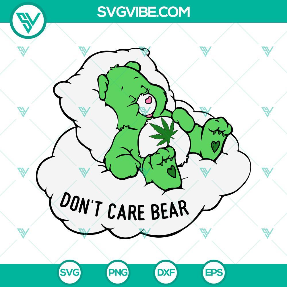 don t care bear cannabis svg care bear weed svg marijuana svg png eps dxf instant download 7 mockup