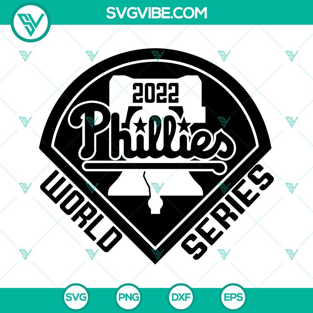 philadelphia phillies world series 2022 svg png dxf eps cut files for cricut silhouette 8 mockup