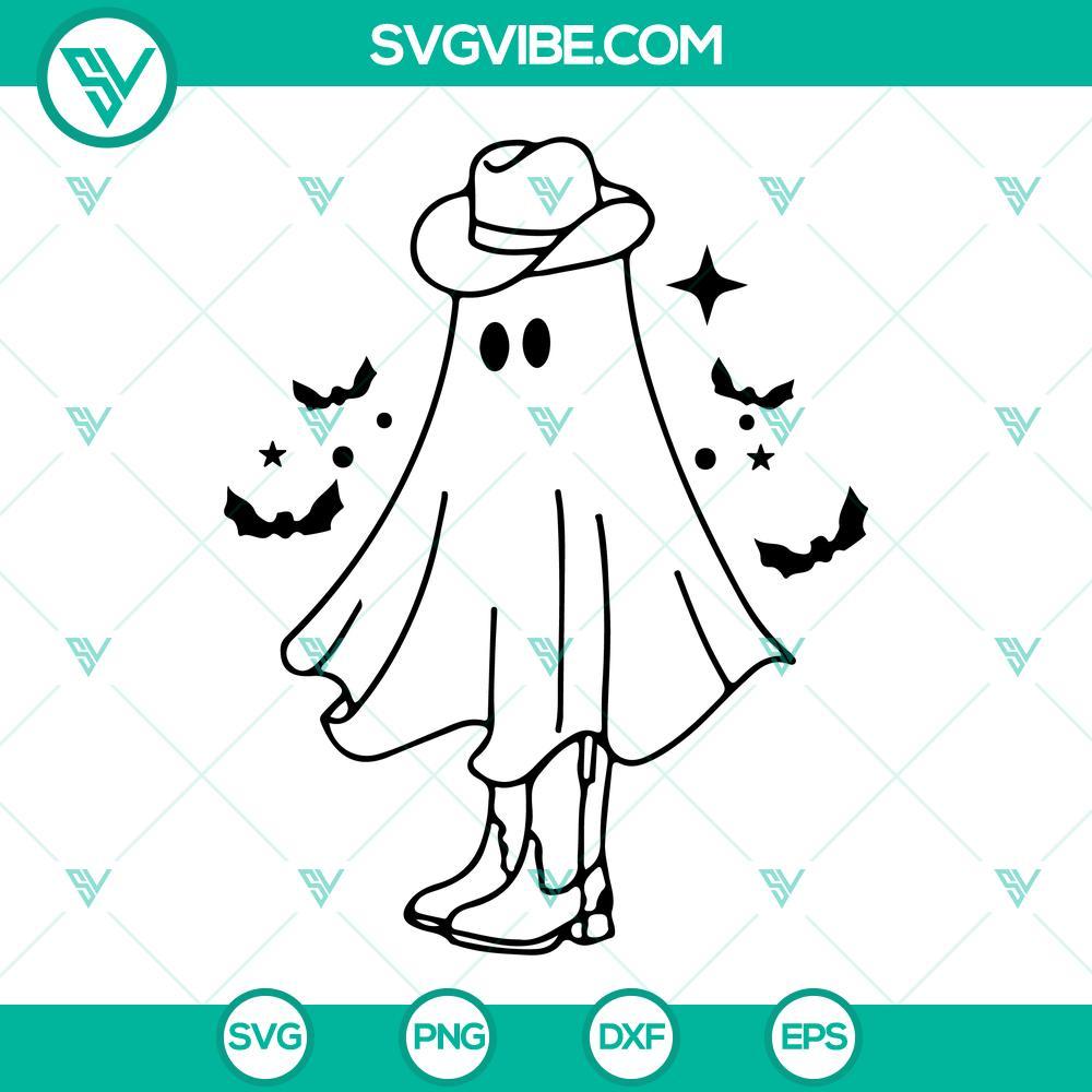 boo haw svg bundle cowboy ghost western halloween svg png dxf eps cut files 1 mockup