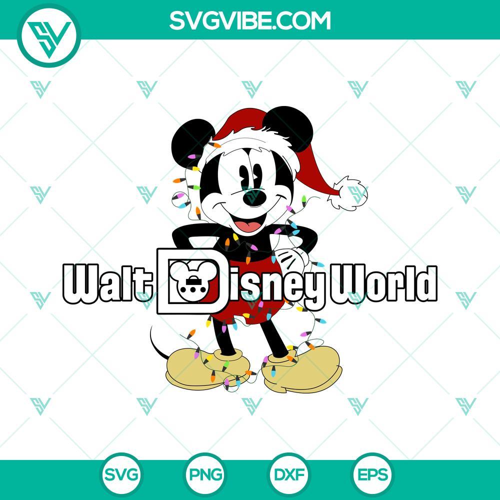 walt disney world mickey christmas svg mickey christmas lights png christmas mickey santa hat svg 10 mockup