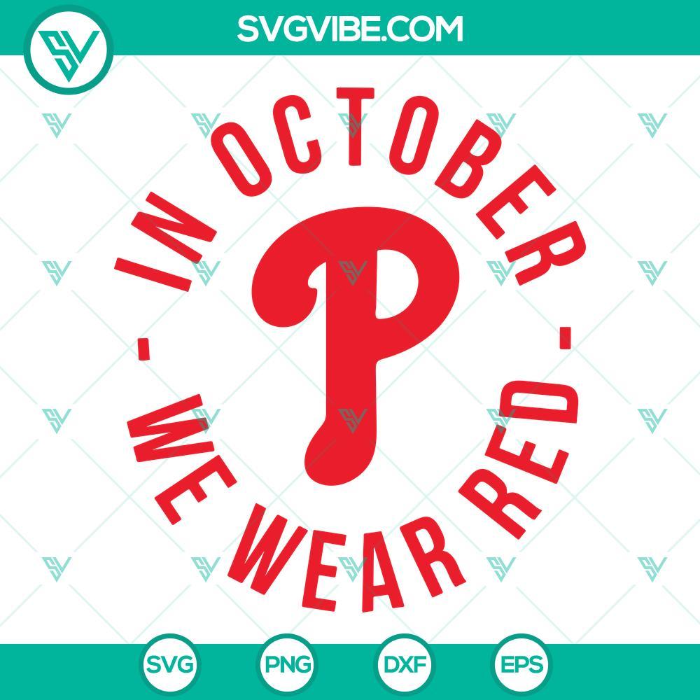 philadelphia phillies p svg in october we wear red svg phillies svg 7 mockup