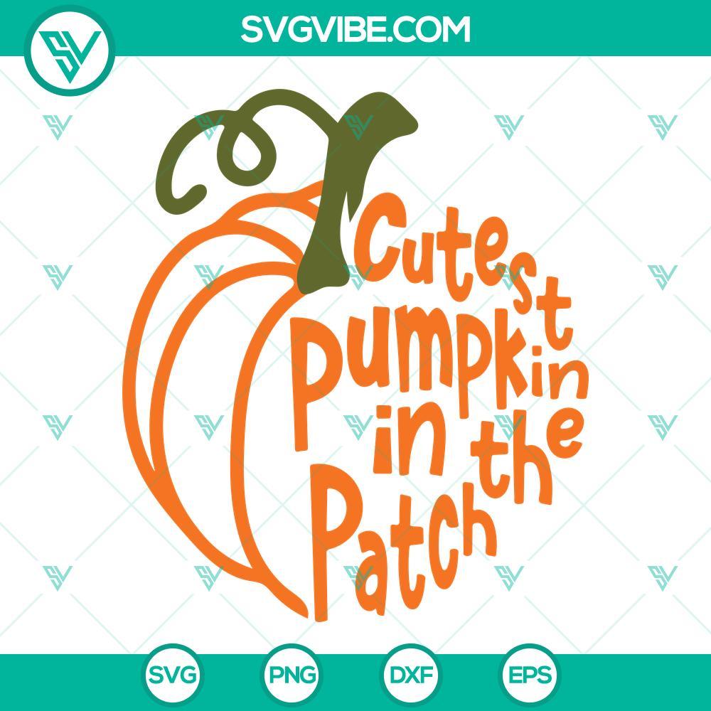 cutest pumpkin in the patch svg fall pumpkin halloween svg files 6 mockup