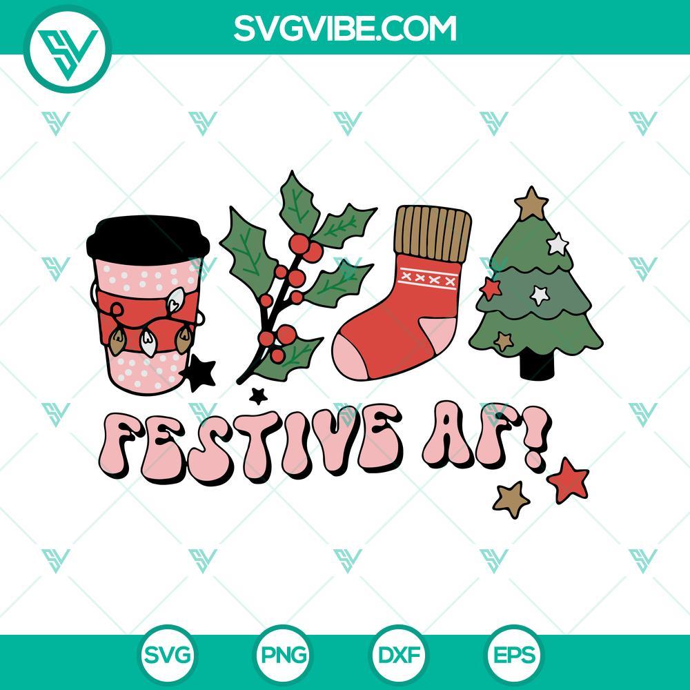 festive af christmas svg dxf eps png cricut silhouette vector clipart 7 mockup