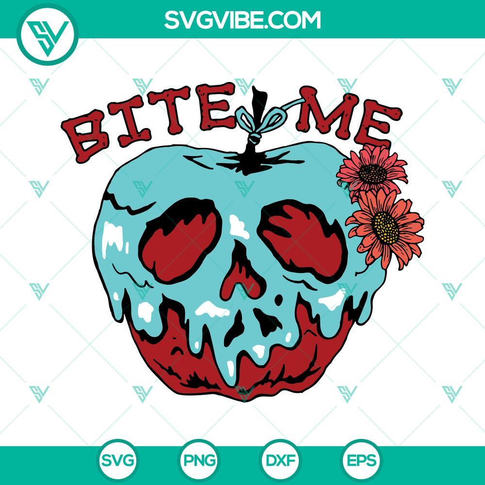 bite me poison apple svg evil queen svg funny halloween poison apple svg png dxf eps cricut 3 mockup