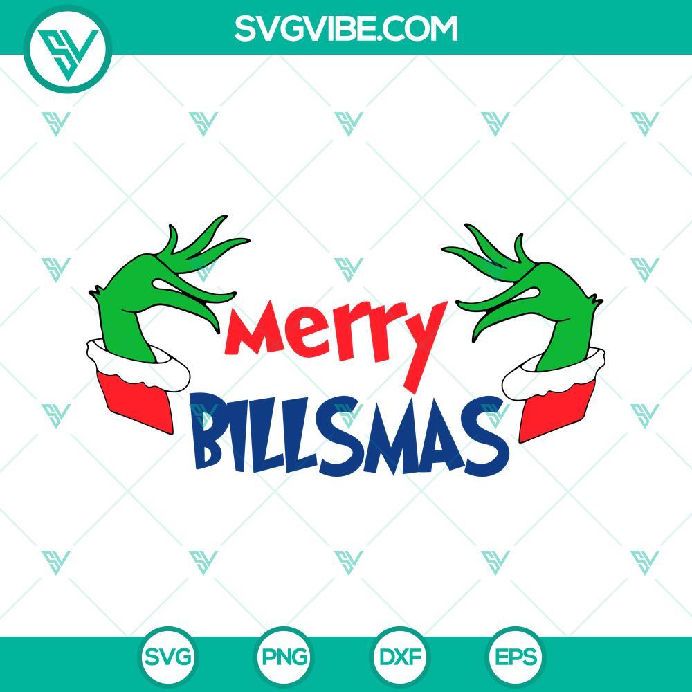 merry billsmas svg christmas buffalo bills svg bills grinch hand svg png dxf eps 1 mockup