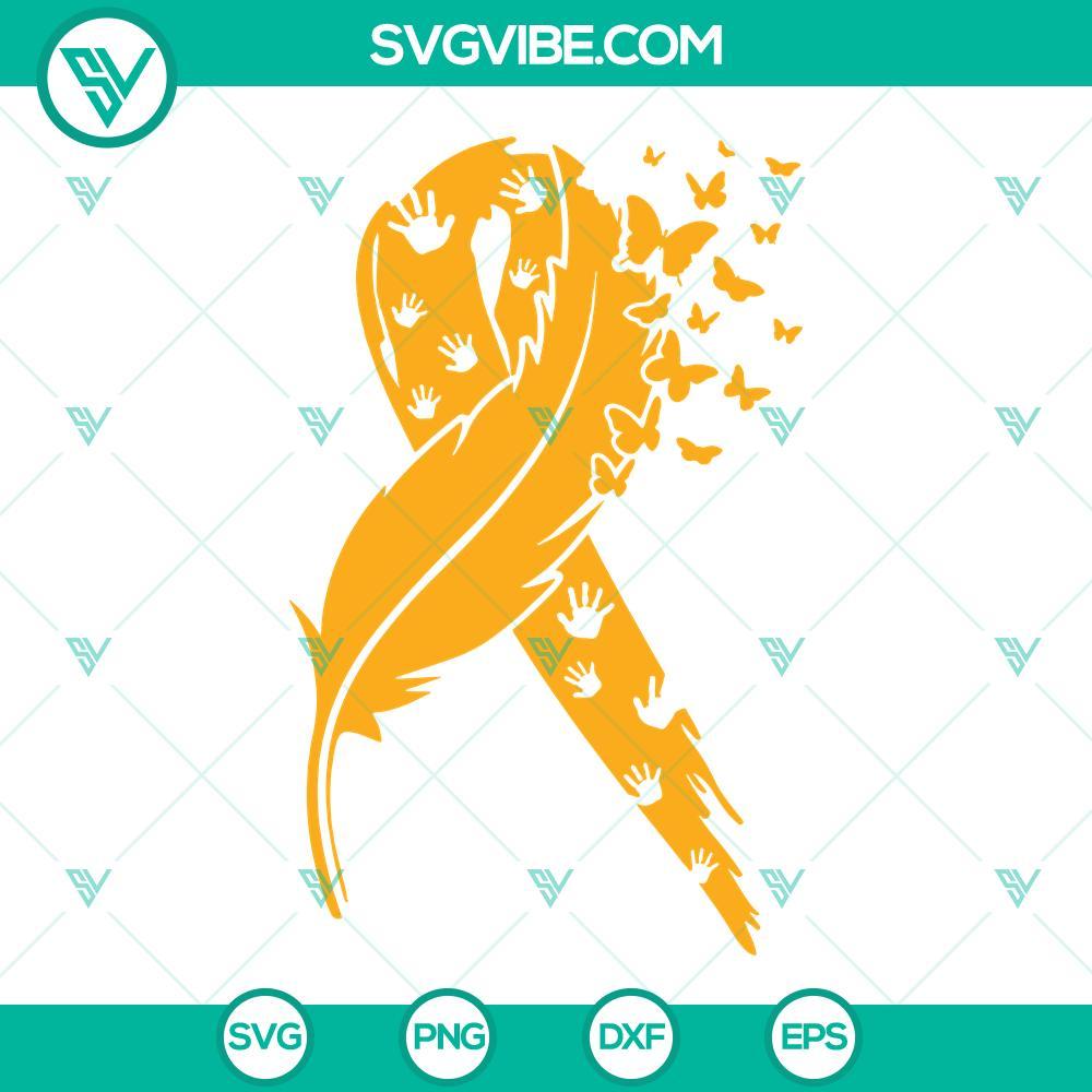 childhood cancer ribbon svg gold cancer ribbon svg childhood cancer svg files 8 mockup