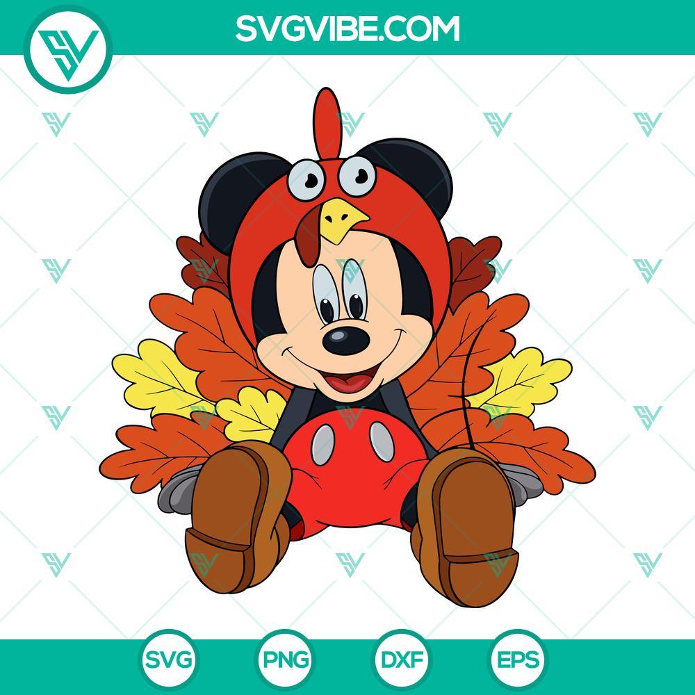 thanksgiving mickey mouse turkey svg png dxf eps instant download 8 mockup