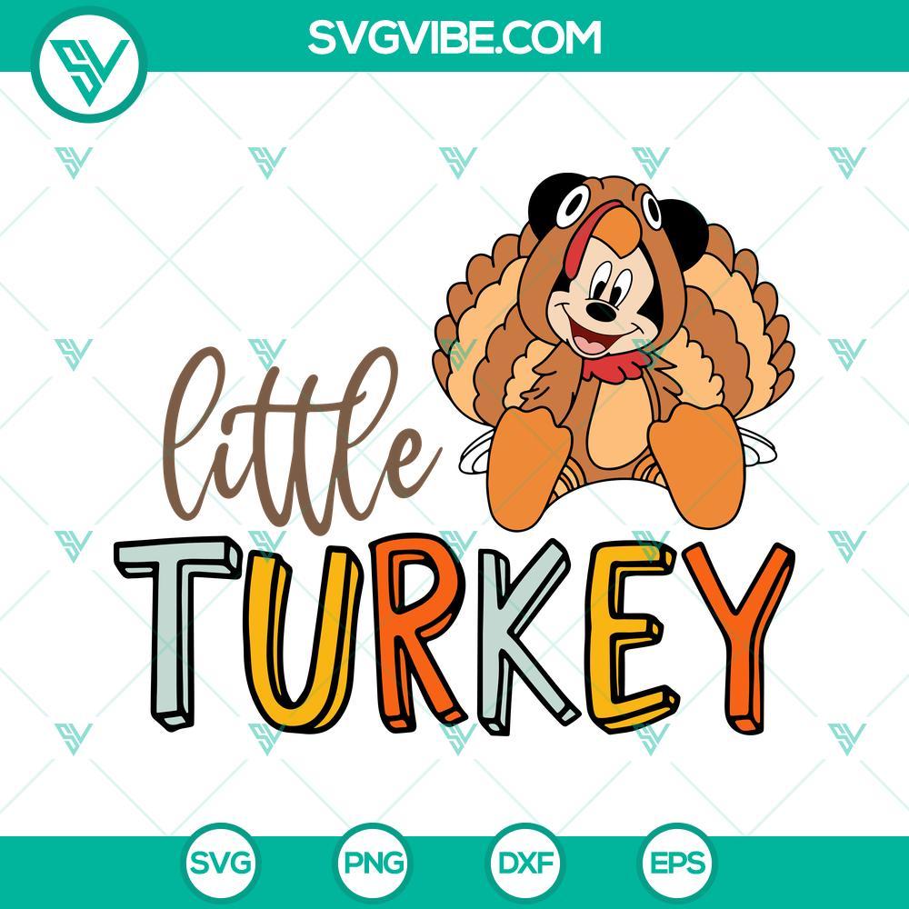 little turkey mickey mouse svg happy thanksgiving day svg png eps dxf cricut silhouette 5 mockup