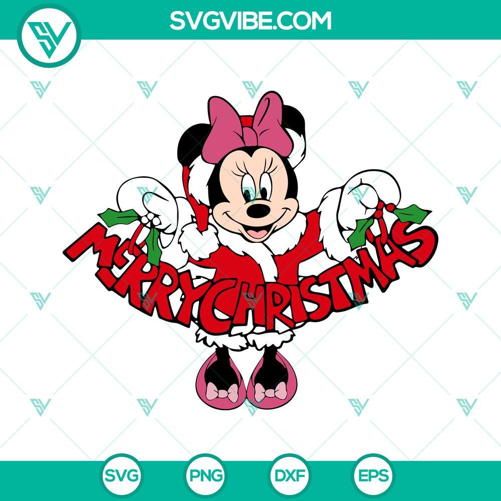 disney minnie mouse merry christmas svg png dxf eps cricut silhouette clipart 2 mockup