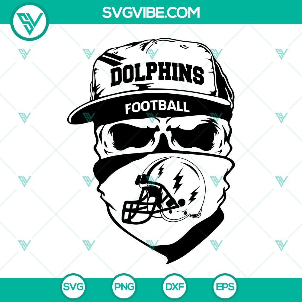 miami dolphins skull svg dolphins football svg png dxf eps cut files 7 mockup