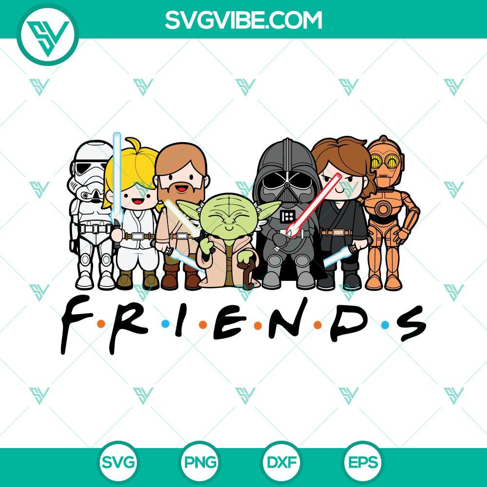 star wars friends svg star wars svg baby star wars friends svg png dxf eps cut files 2 mockup