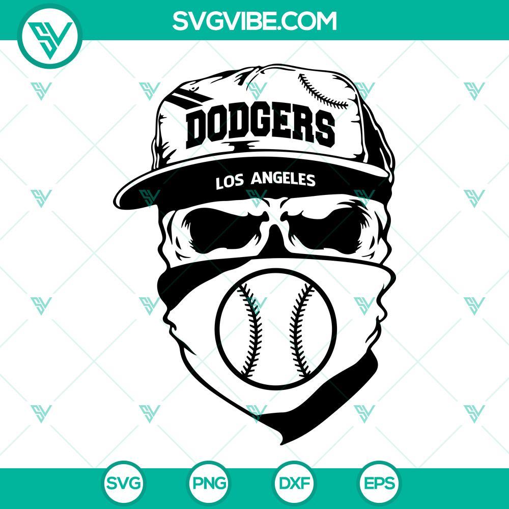 los angeles dodgers skull svg dodgers baseball svg png dxf eps cut files 8 mockup