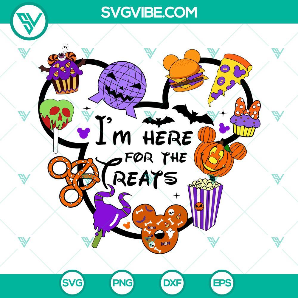 i m here for the treats halloween svg disney halloween snacks svg snackgoals halloween party svg 6 mockup