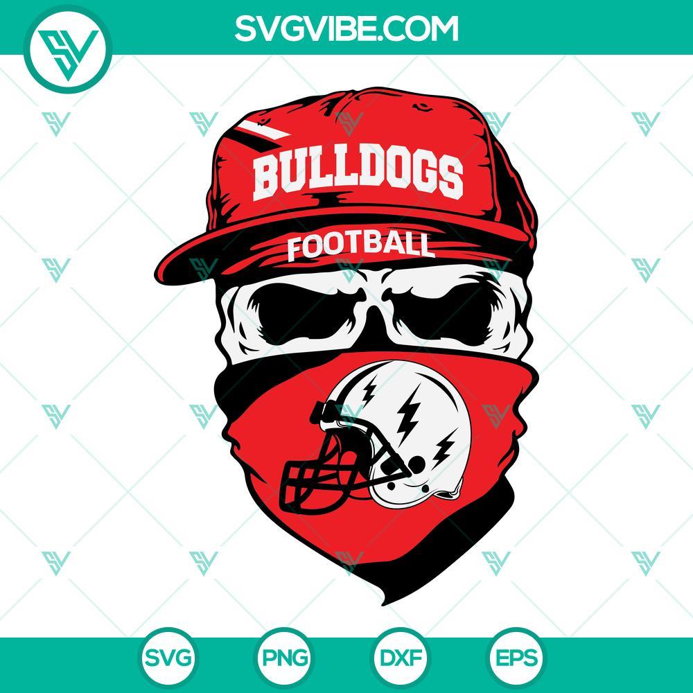 georgia bulldogs skull svg bulldogs football svg png dxf eps cut files 2 mockup