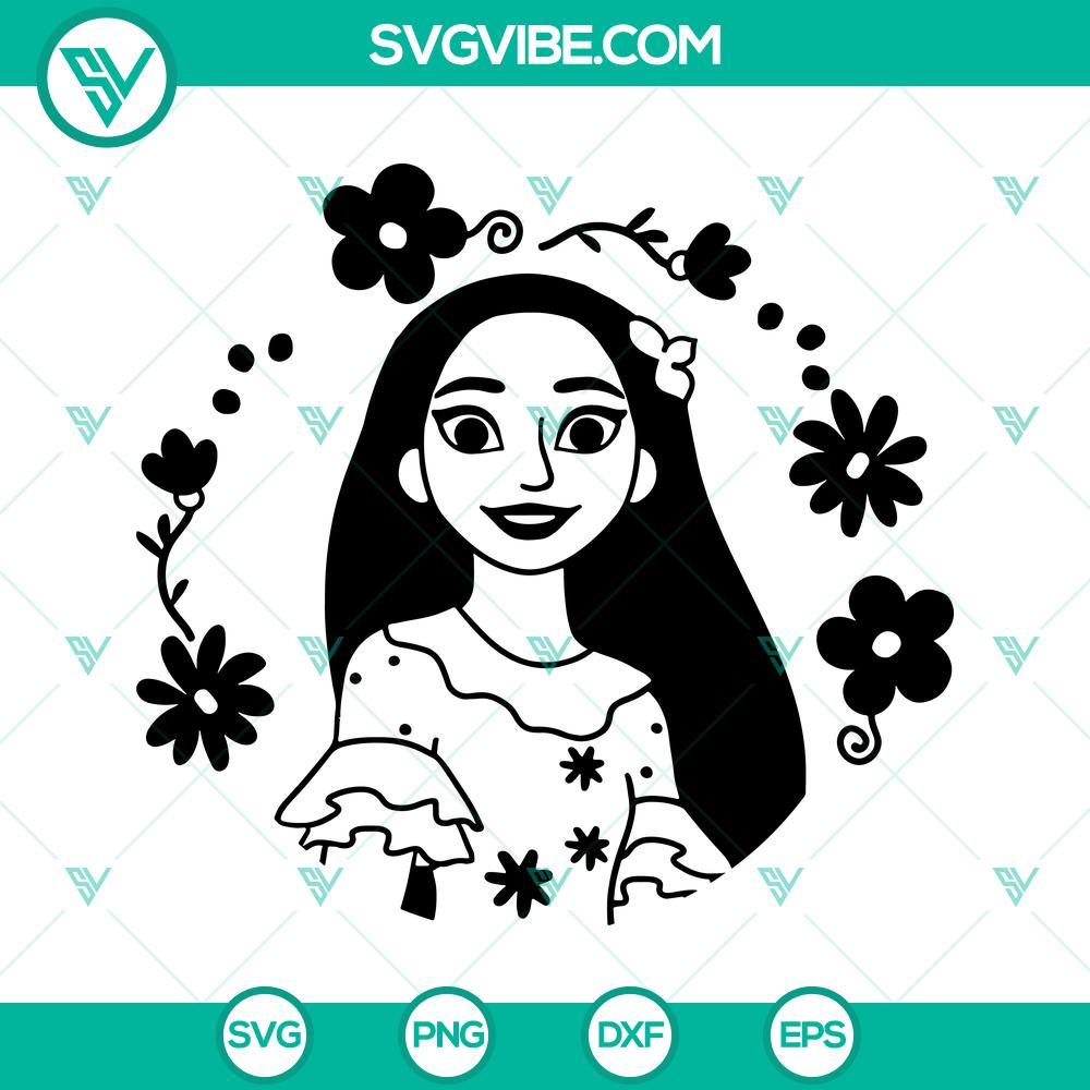 encanto isabela madrigal svg png dxf eps cricut silhouette vector clipart 10 mockup