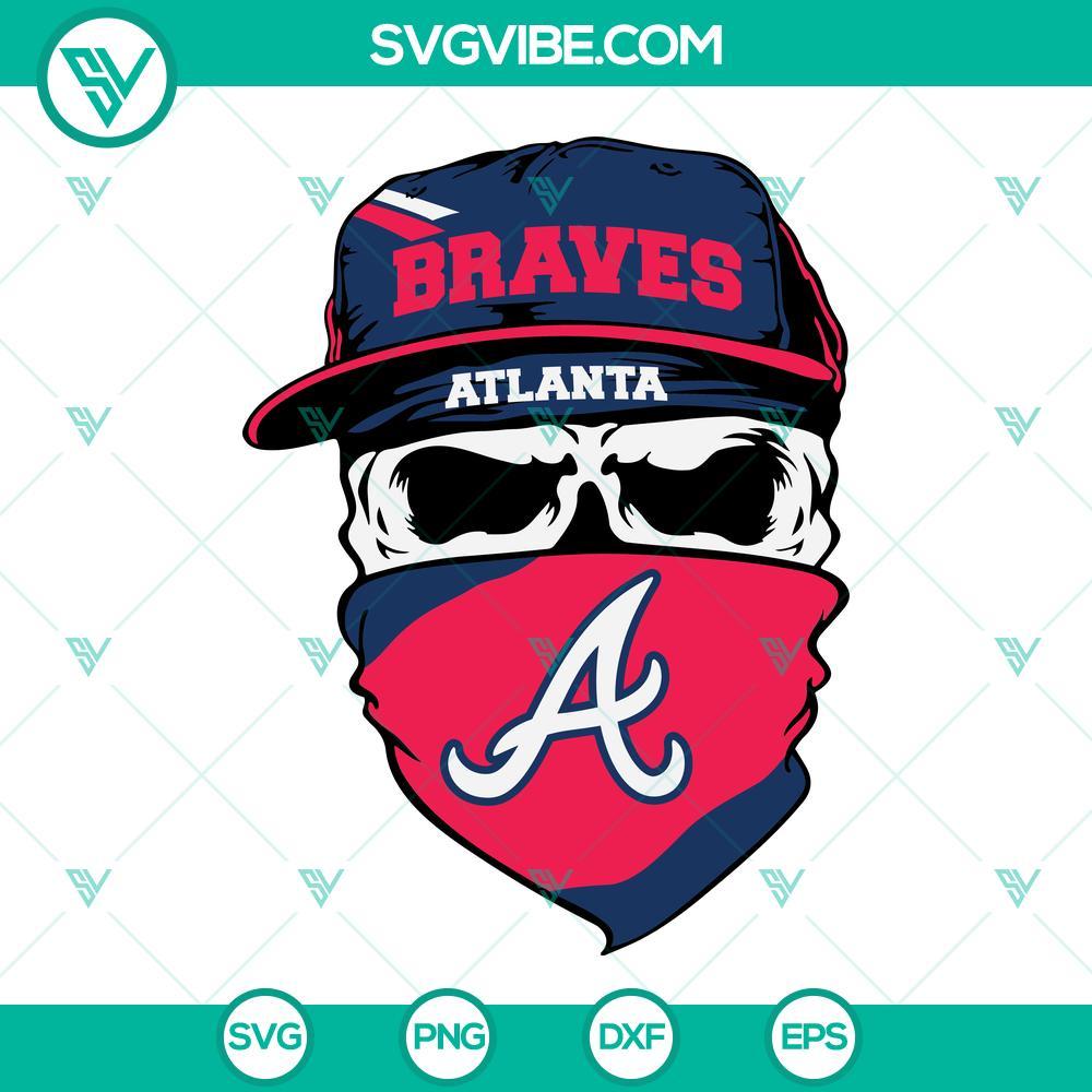 atlanta brave skull svg braves baseball svg png dxf eps cut files 1 mockup