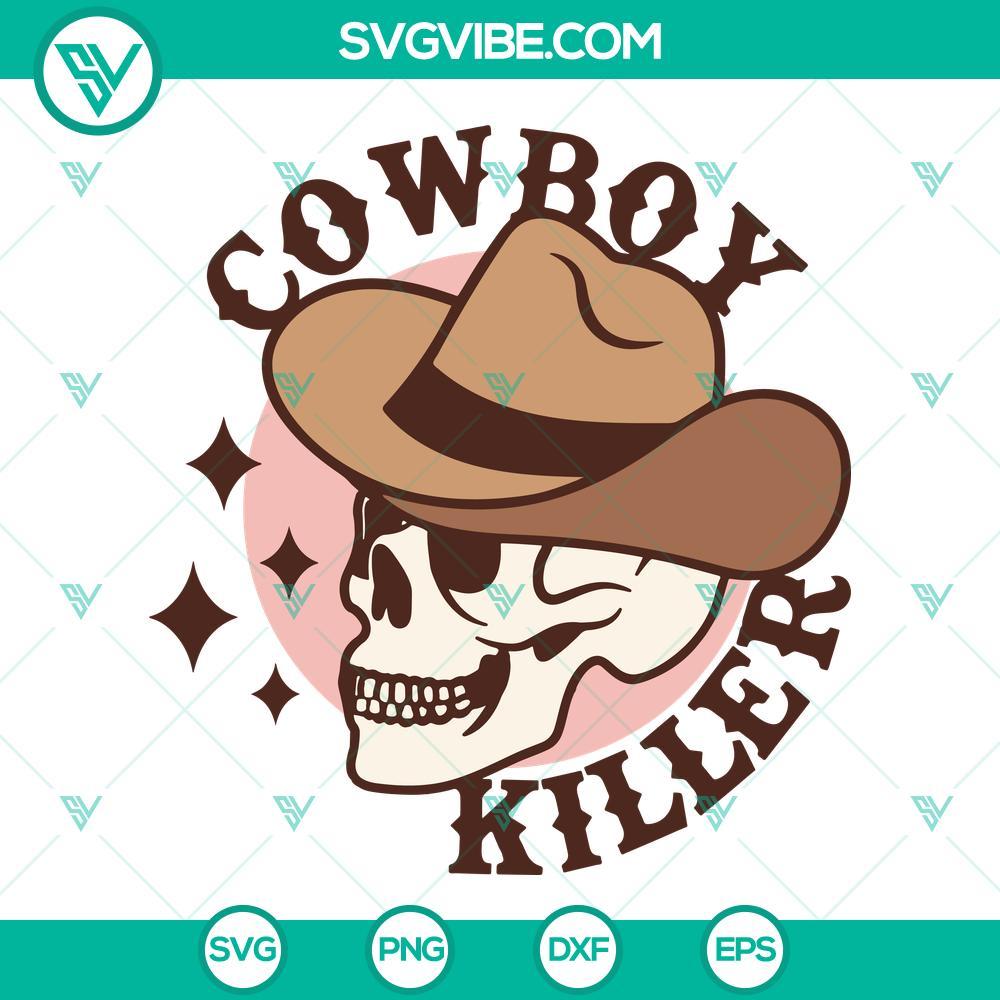 cowboy killer svg western skull halloween svg halloween cowboy skull svg png dxf eps 2 mockup