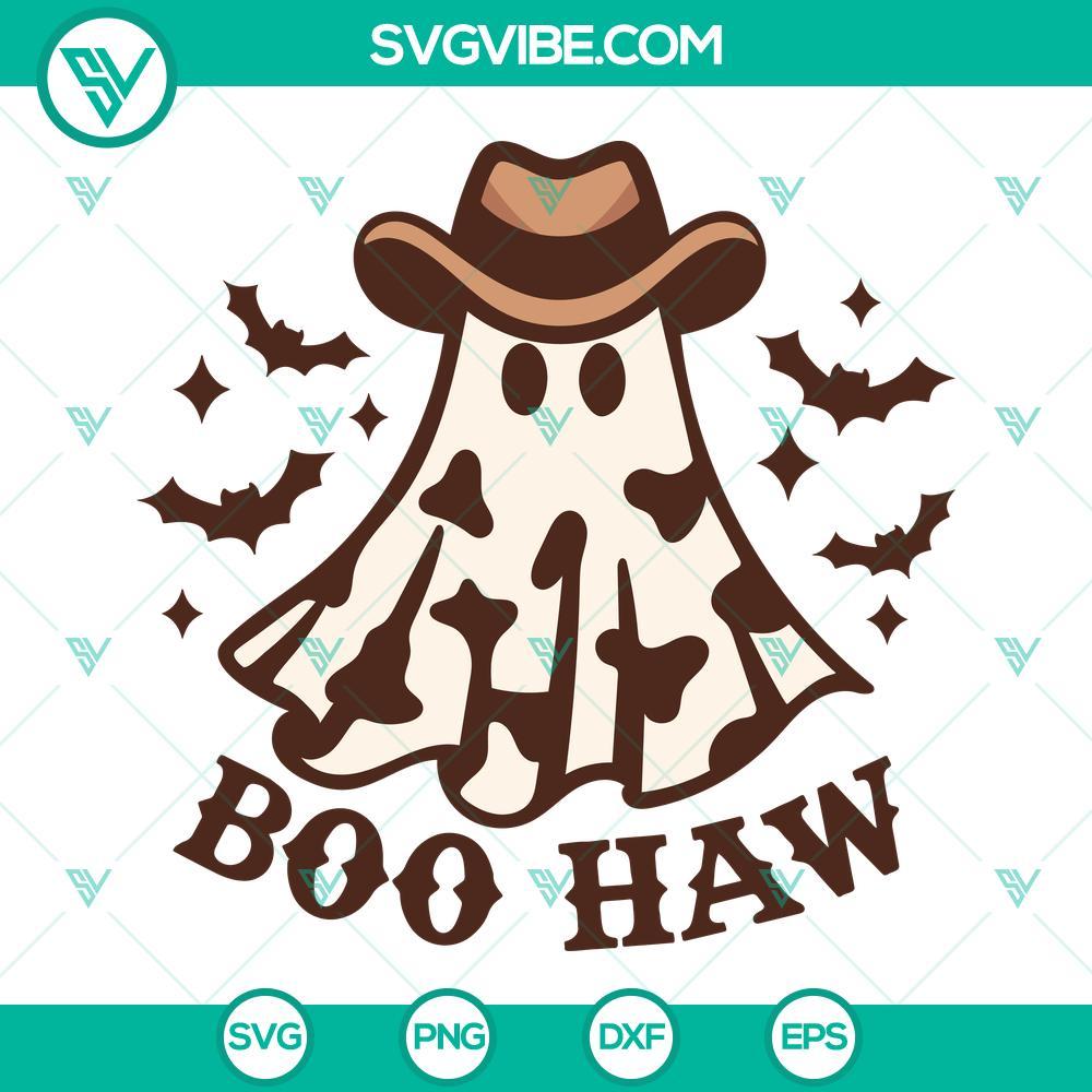 boo haw western ghost svg retro halloween svg cowboy ghost svg western halloween svg 3 mockup