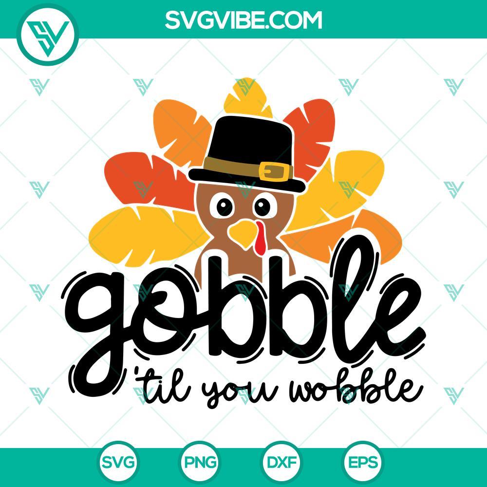 gobble til you wobble svg thanksgiving turkey day svg funny thanksgiving shirt svg 8 mockup